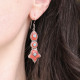 Boucles d'oreilles en argent et émail rouge