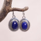 Boucles d'oreilles en argent et pierre lapis lazuli