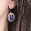 Boucles d'oreilles en argent et pierre lapis lazuli