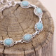 Bracelet en argent et amazonite