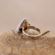 Bague en argent et pierre larimar rose