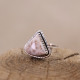 Bague en argent et pierre larimar rose