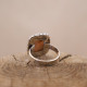 Bague en argent et pierre larimar rose