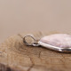 Pendentif en argent et pierre larimar rose