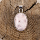 Pendentif en argent et pierre larimar rose