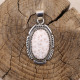 Pendentif en argent et pierre larimar rose