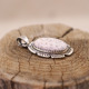 Pendentif en argent et pierre larimar rose