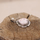 Pendentif en argent et pierre larimar rose