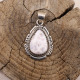 Pendentif en argent et pierre larimar rose