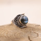 Bague en argent et labradorite