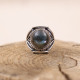 Bague en argent et labradorite