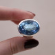 Bague en argent et topaze bleue