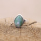 Bague en argent et pierre chrysoprase