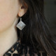 Boucles d'oreilles en argent et pierre de lune