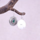 Boucles d'oreilles en argent et agate verte