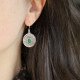 Boucles d'oreilles en argent et agate verte